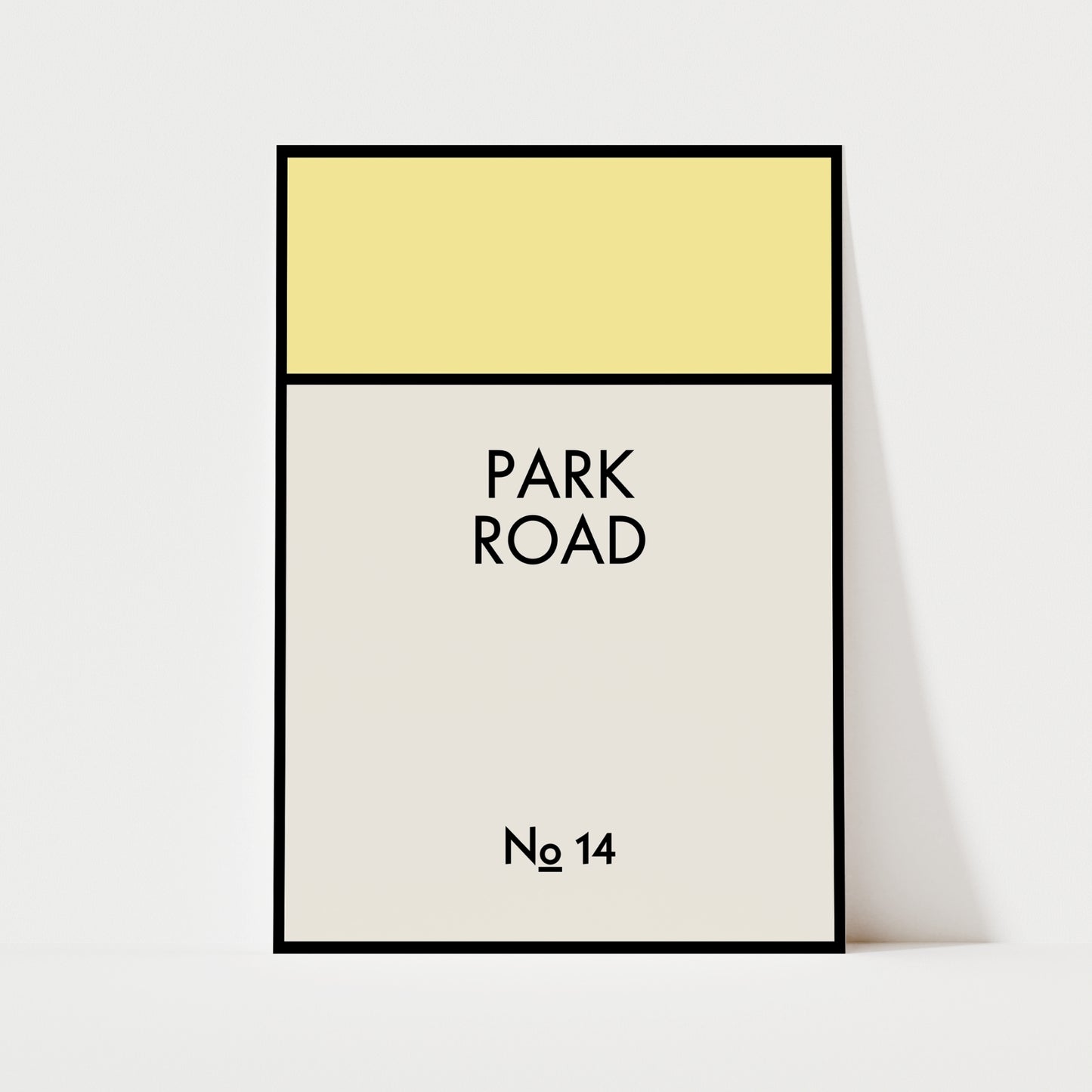 Personalised Monopoly Street Print | 10 Colours | Typography