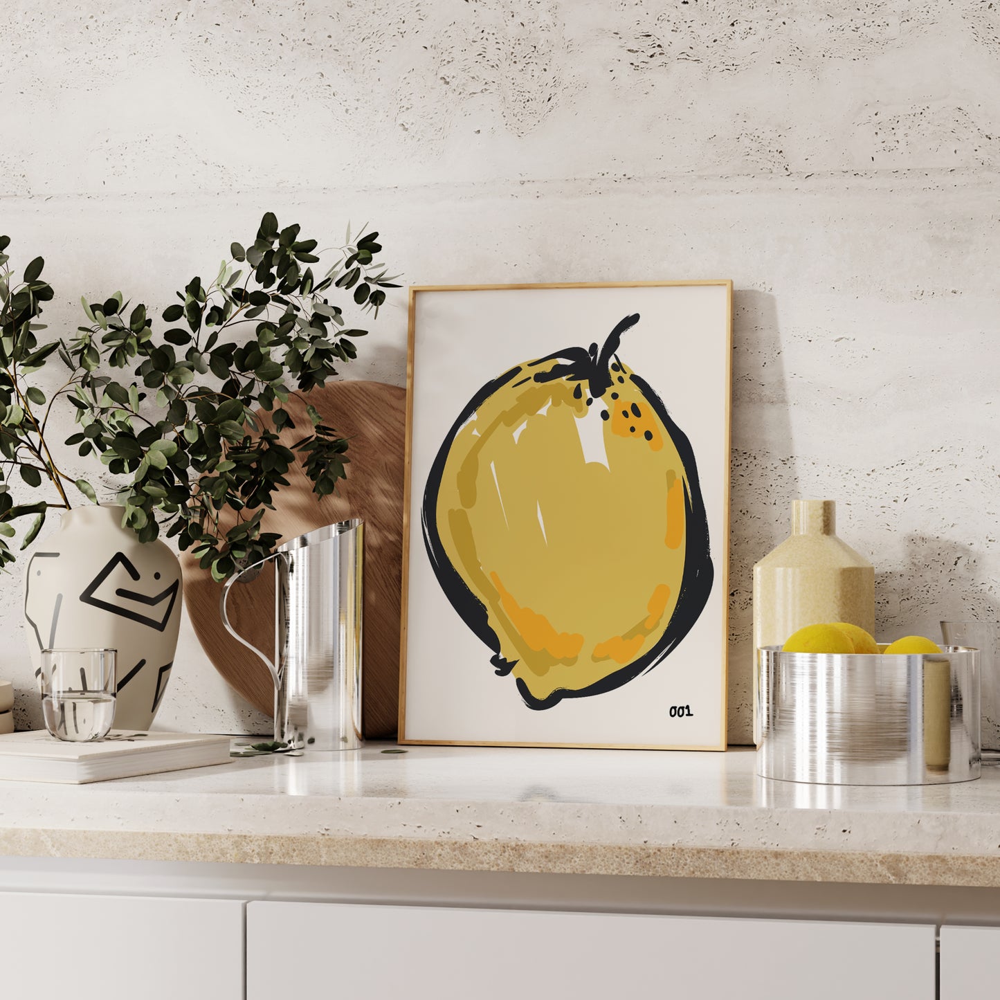 Lemon Painting Print | Kitchen