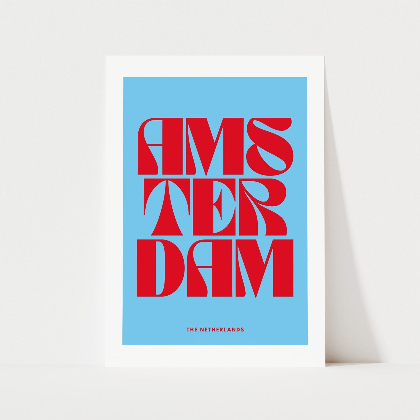 Amsterdam Typography Print | 4 Colours | Travel