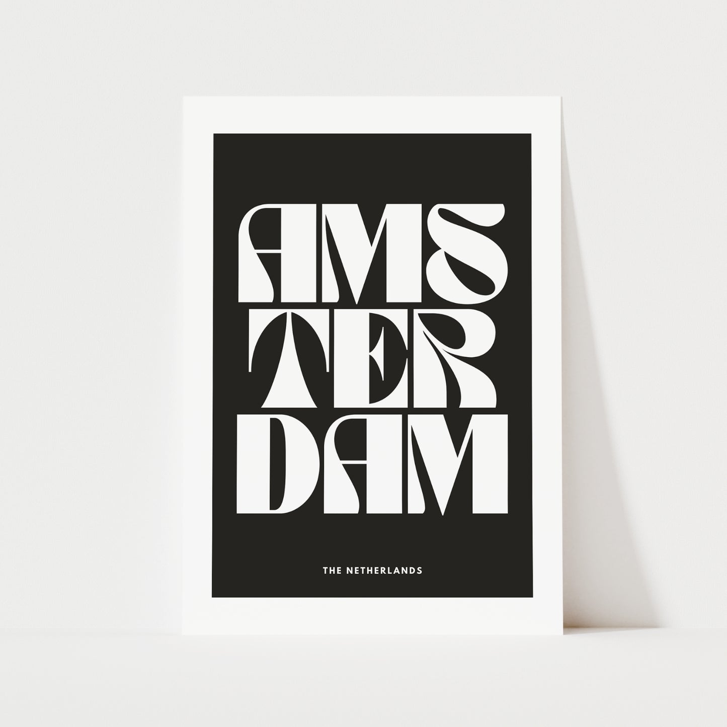 Amsterdam Typography Print | 4 Colours | Travel