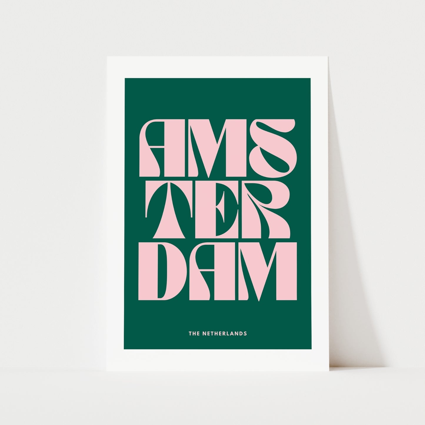 Amsterdam Typography Print | 4 Colours | Travel