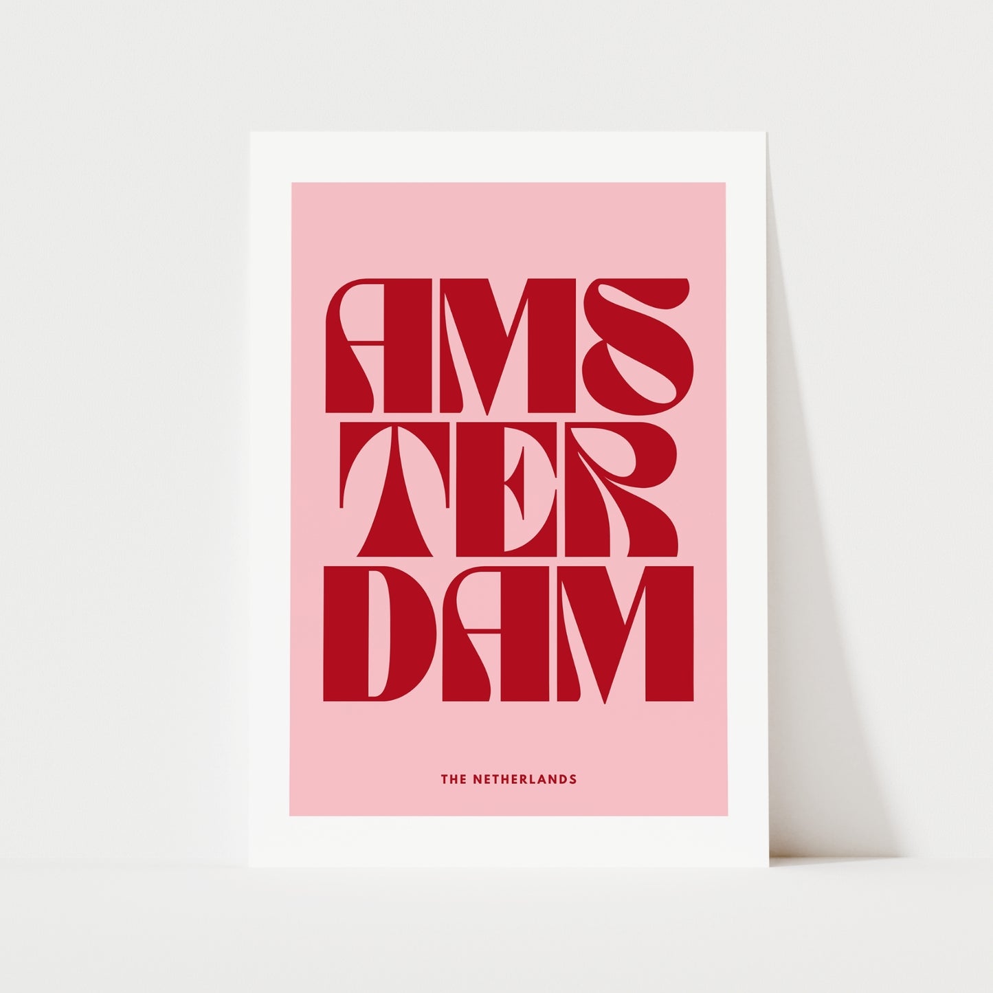 Amsterdam Typography Print | 4 Colours | Travel