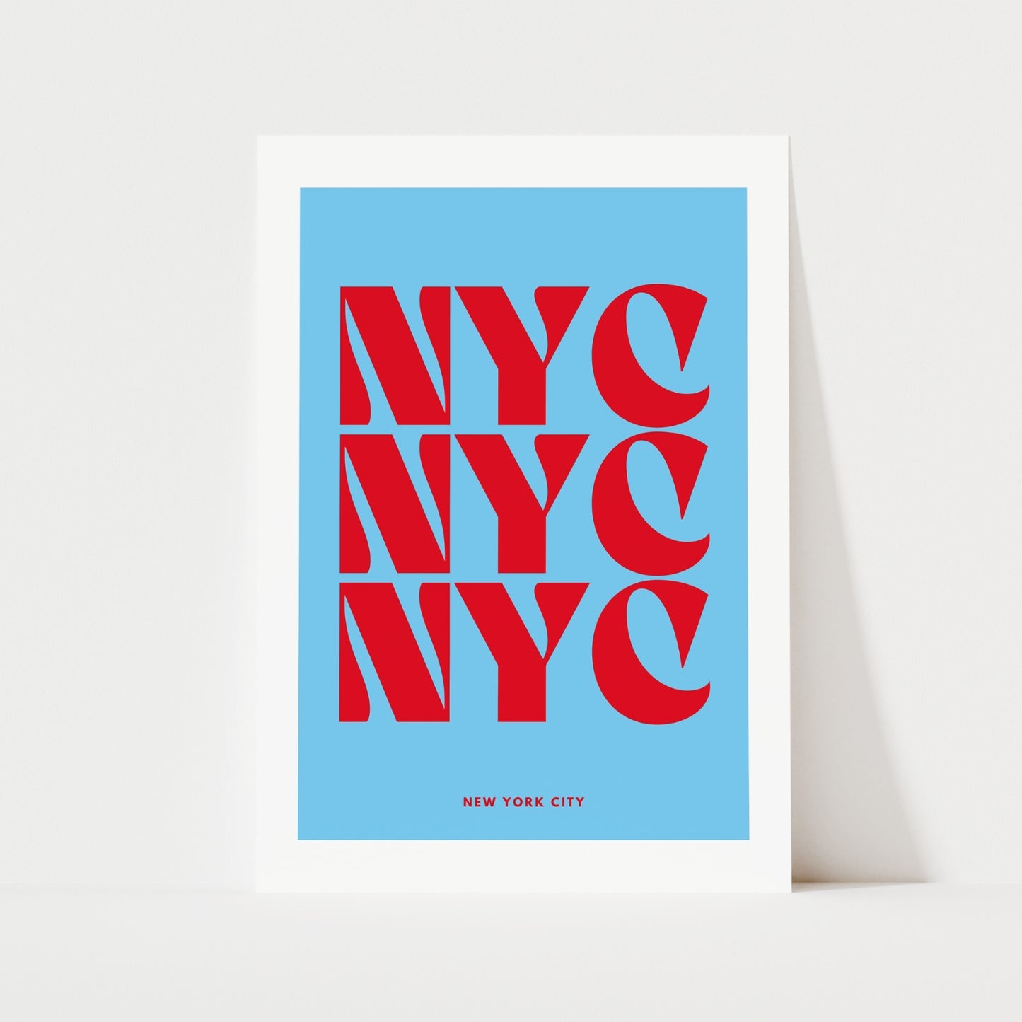 NYC Typography Print | 4 Colours | Travel