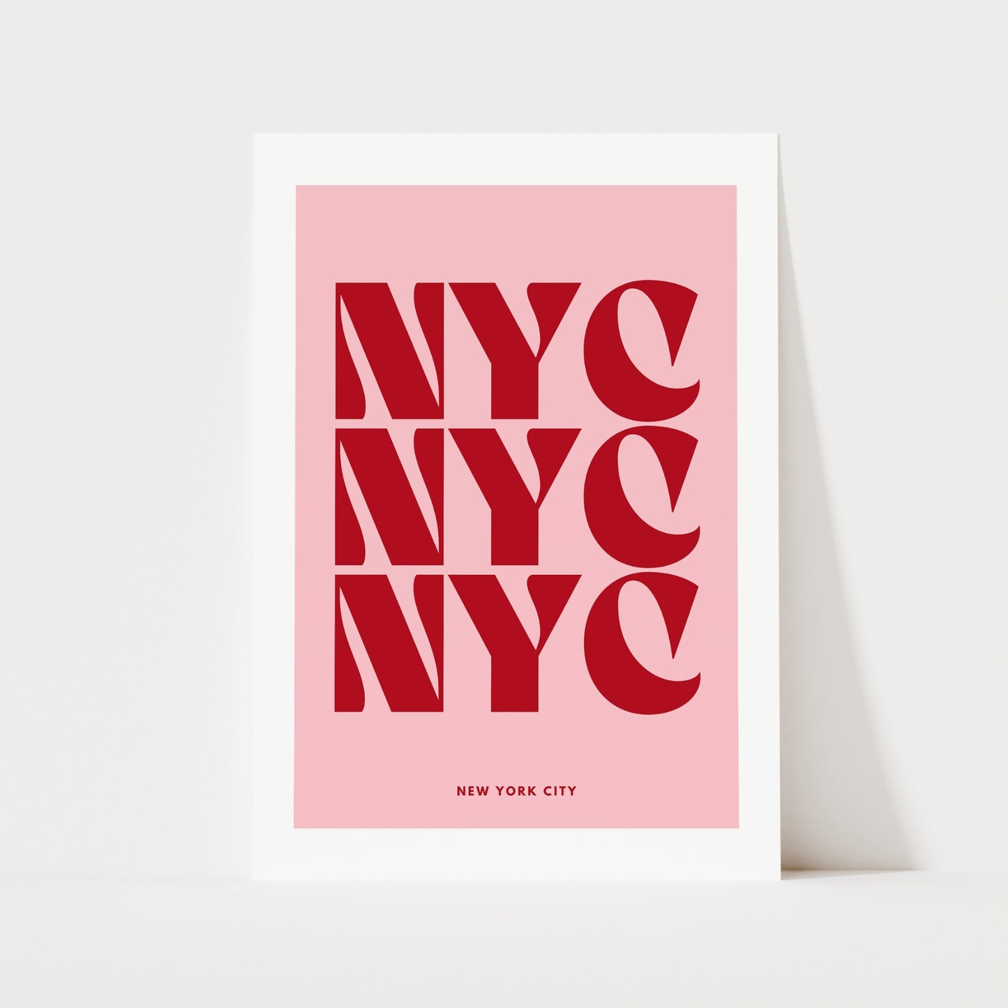NYC Typography Print | 4 Colours | Travel