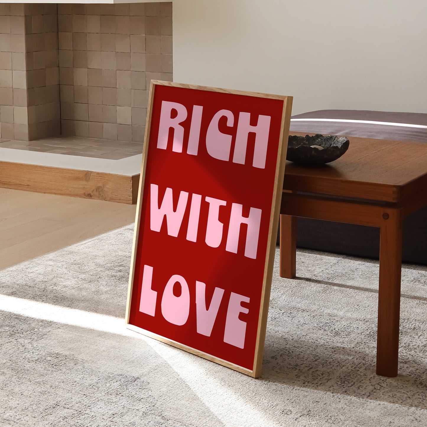Rich With Love Print | 6 Colours | Typography