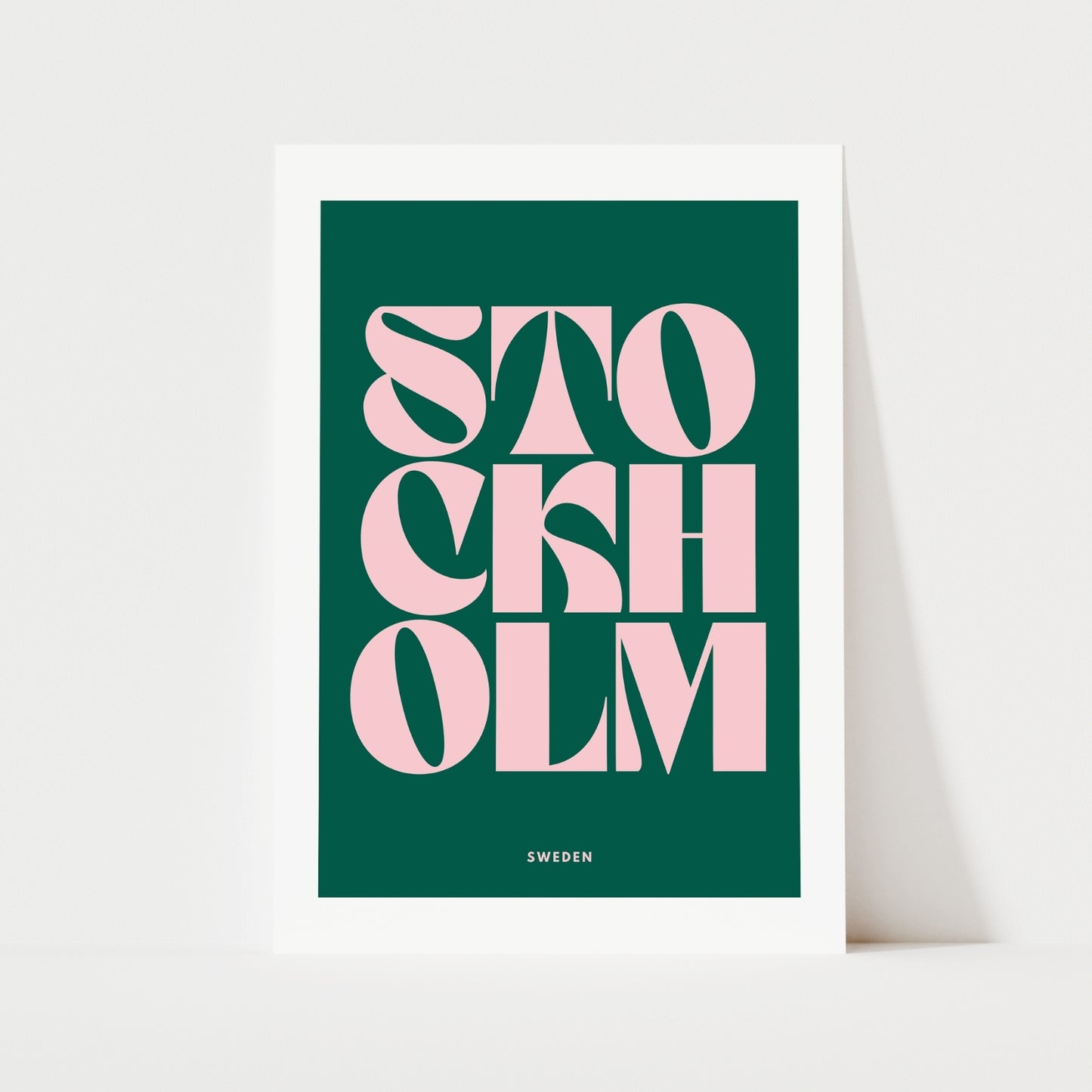 Stockholm Typography Print | 4 Colours | Travel
