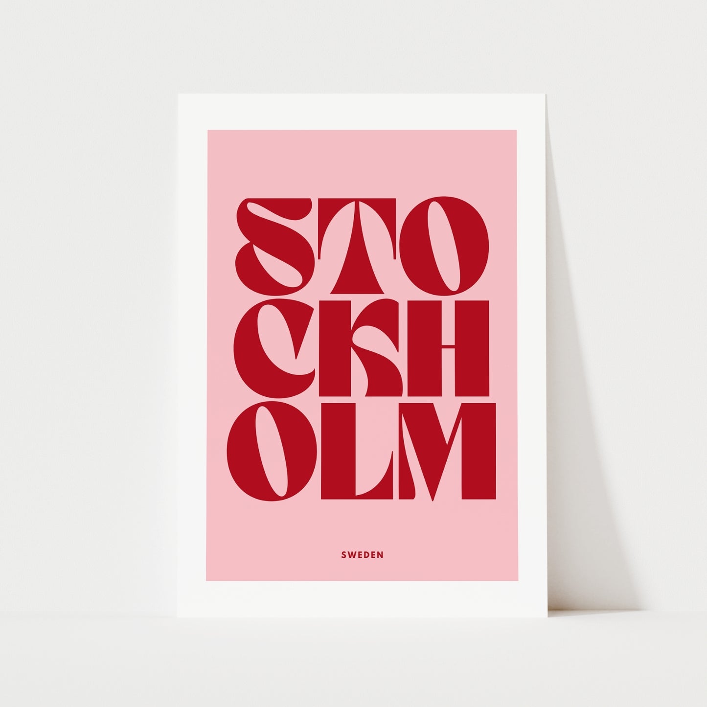 Stockholm Typography Print | 4 Colours | Travel
