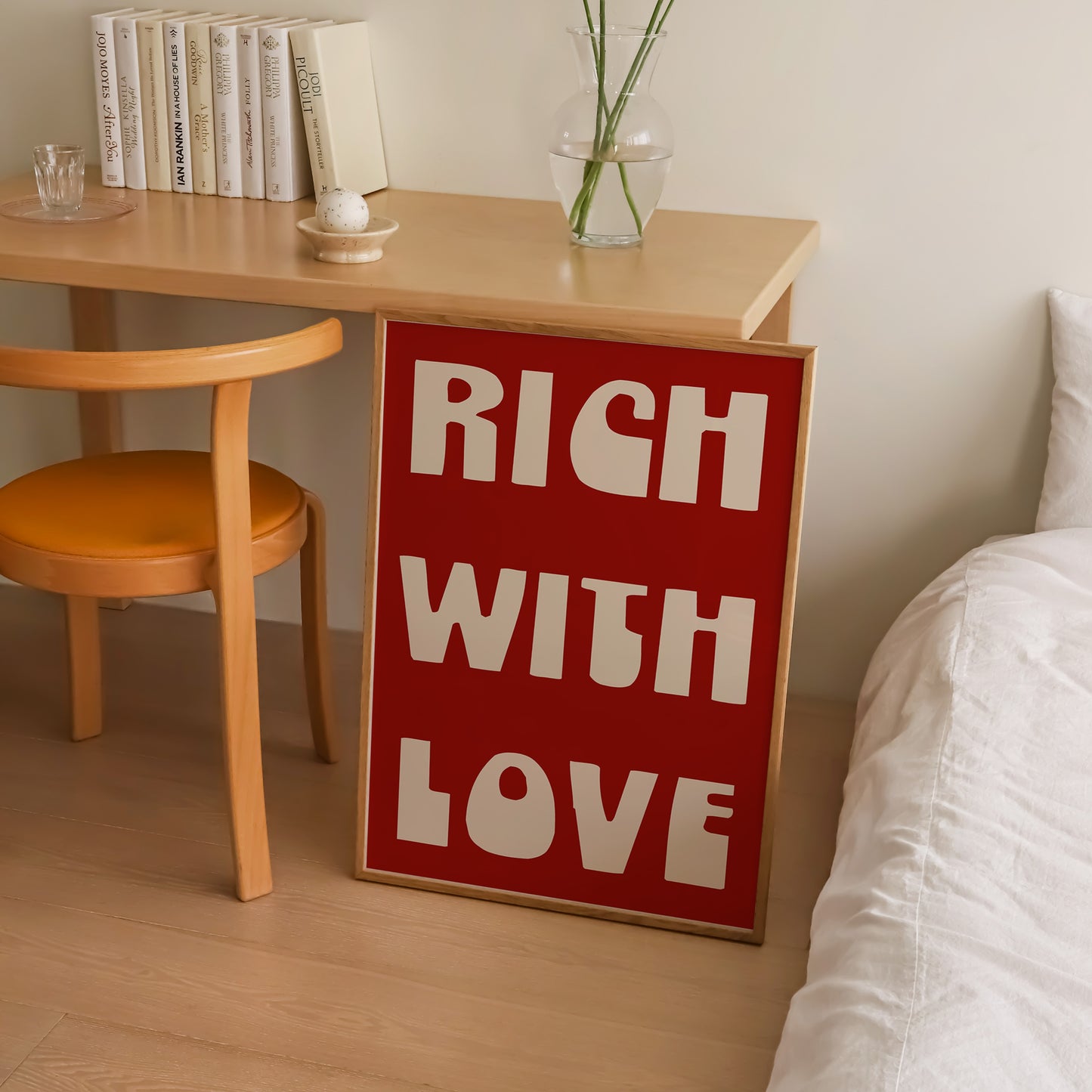 Rich With Love Print | 6 Colours | Typography
