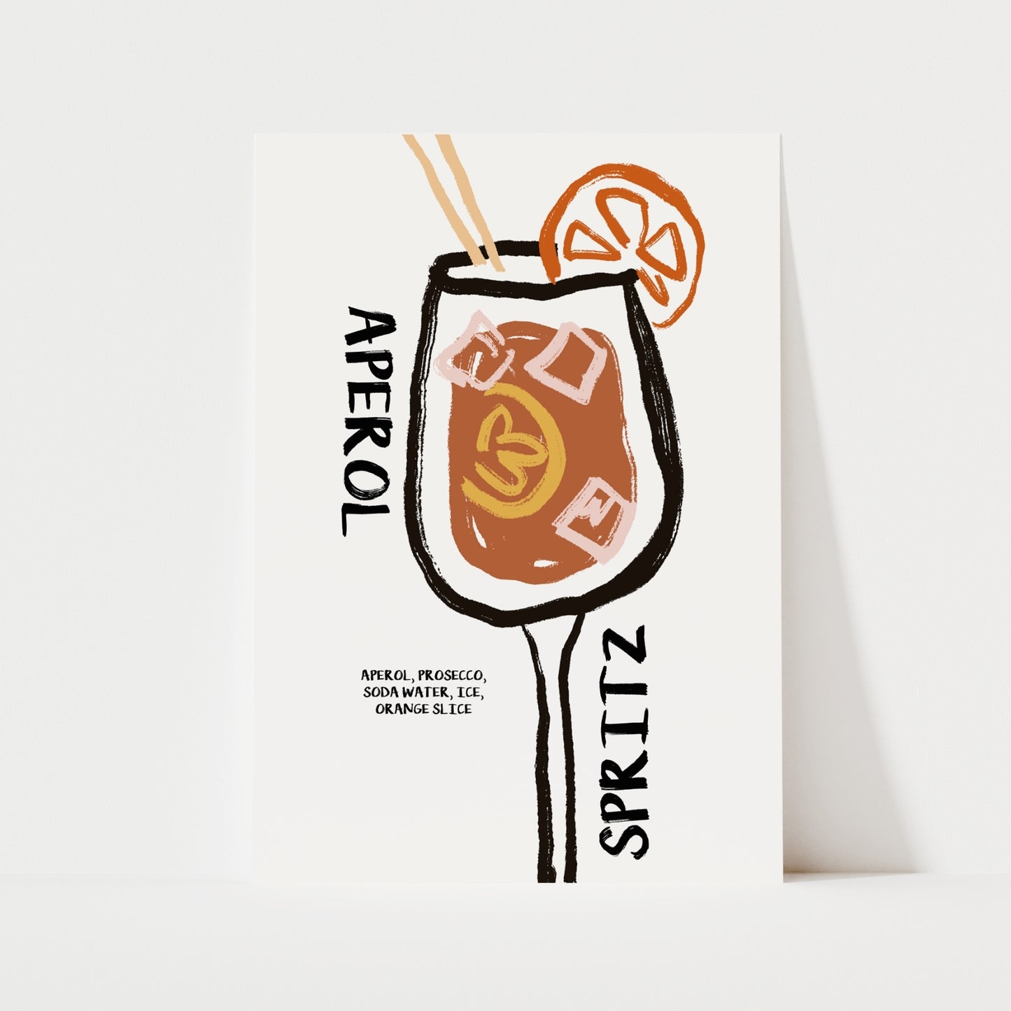 Aperol Spritz Whimsical Print | Cocktails