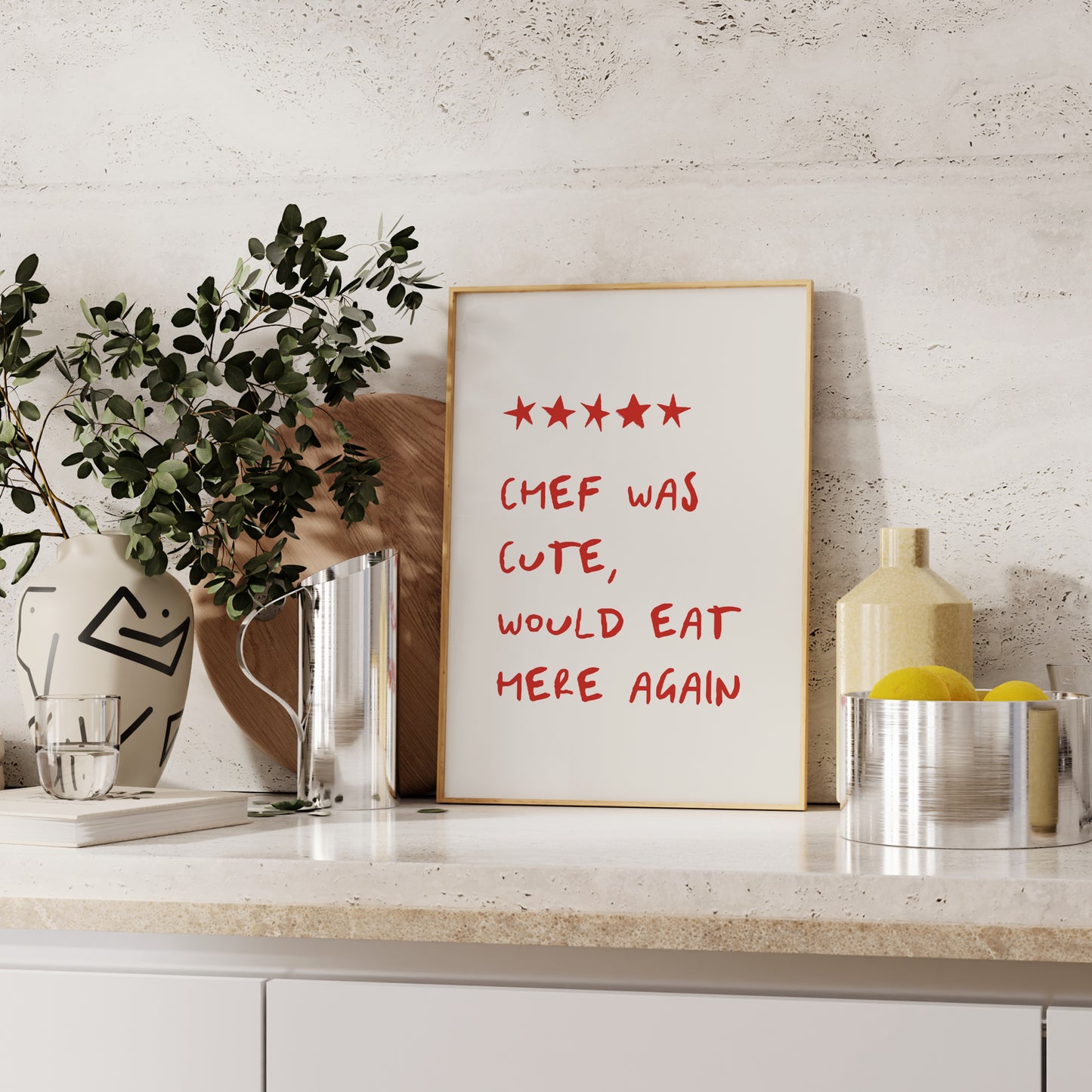Funny Chef Review Print | 5 Colours | Kitchen