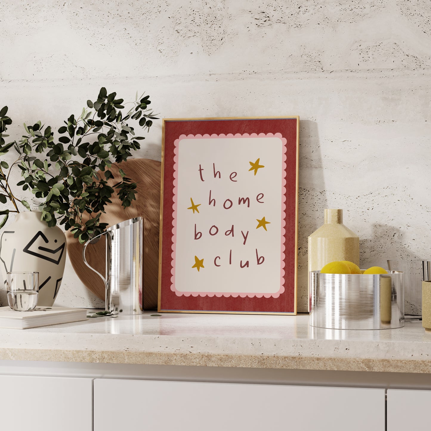The Home Body Club Print | 4 Colours | Typography