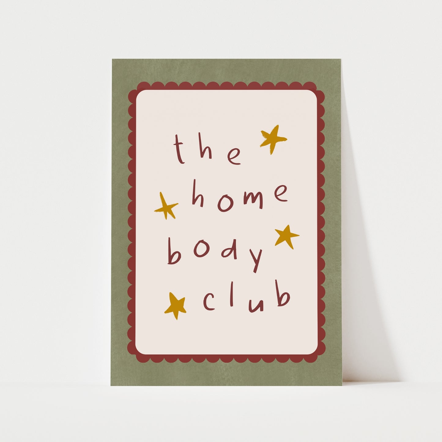The Home Body Club Print | 4 Colours | Typography