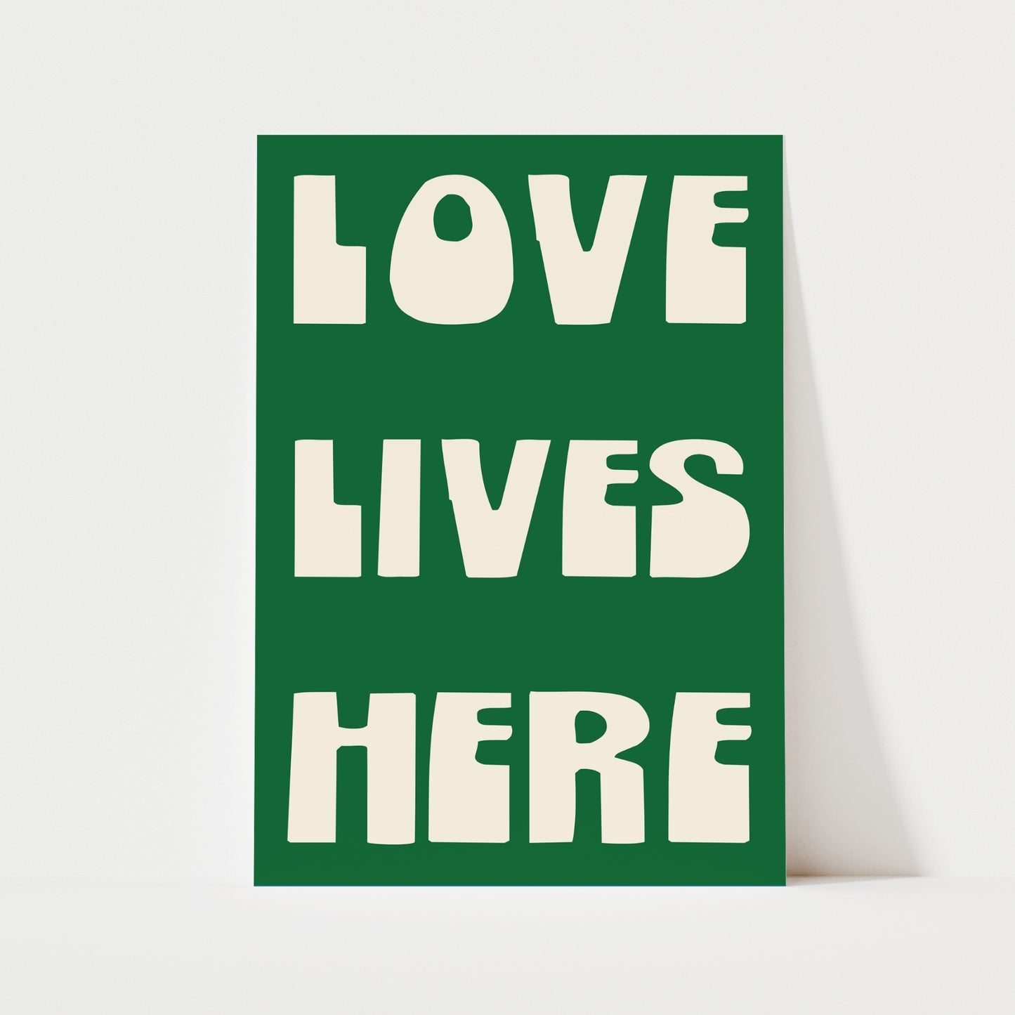 Love Lives Here Print | 6 Colours | Typography