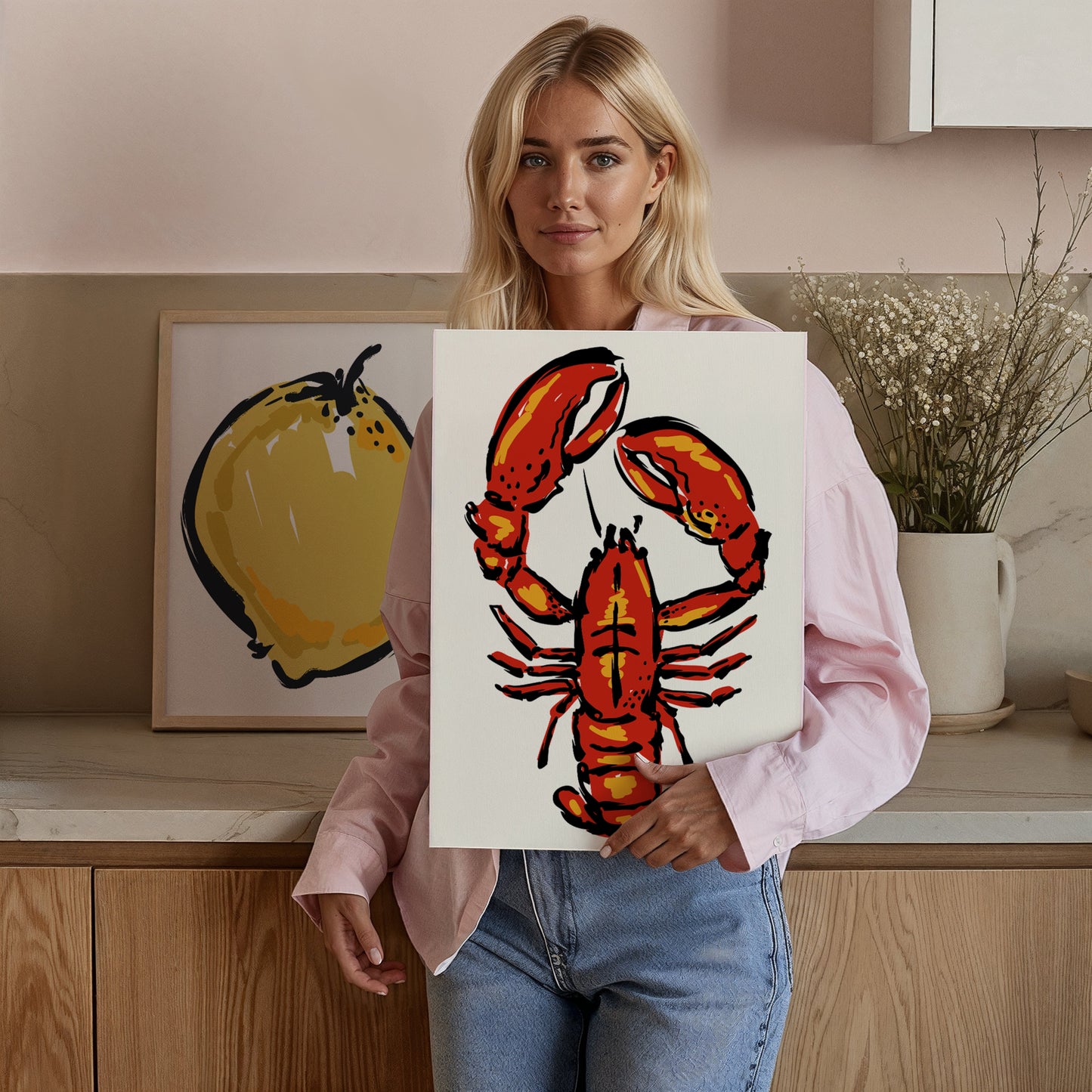 Lobster Painting Print | Kitchen