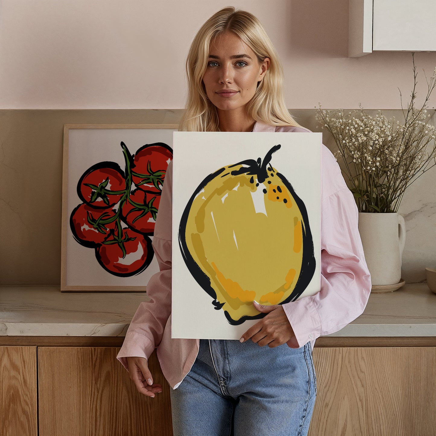 Lemon Painting Print | Kitchen