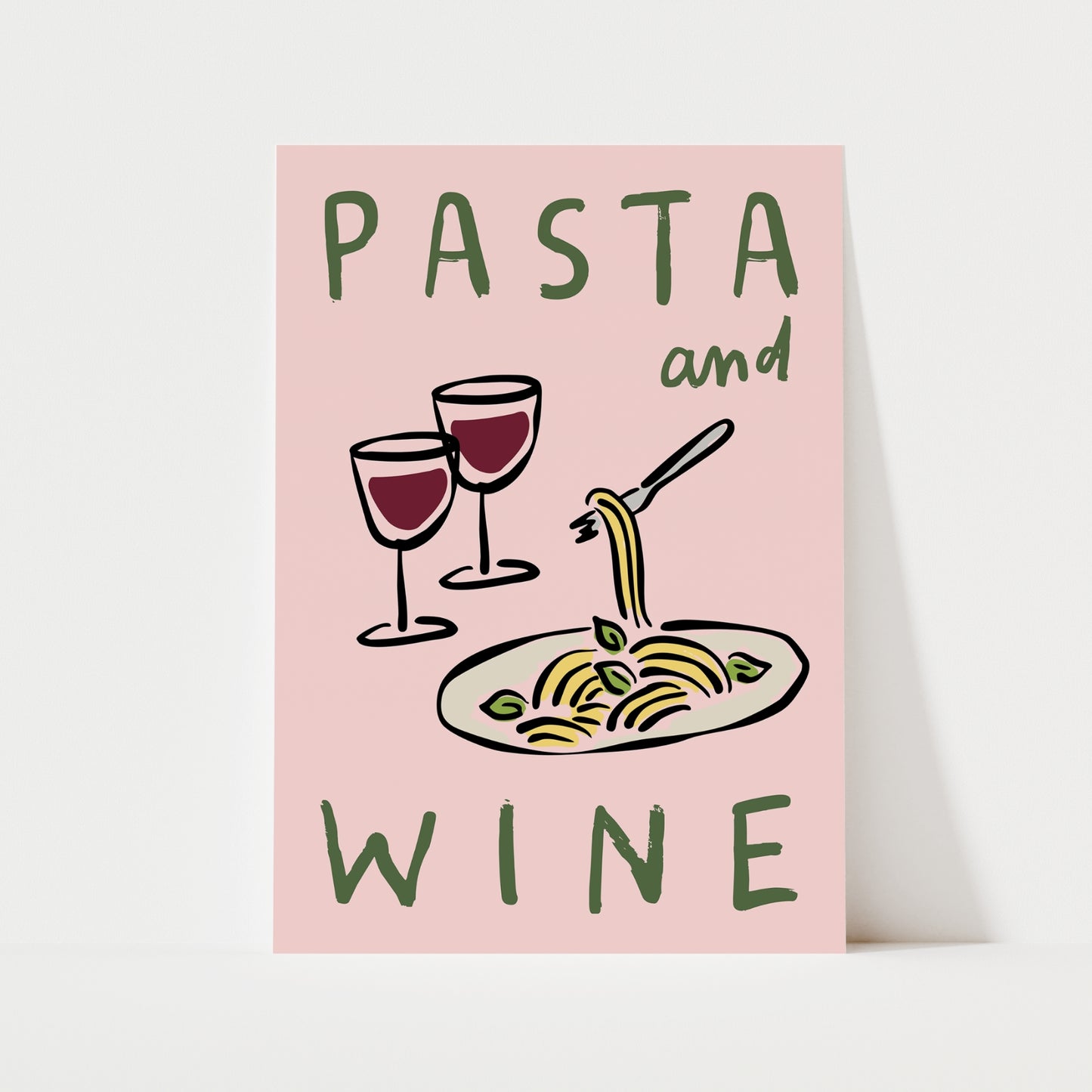 Pasta & Wine Print | Kitchen