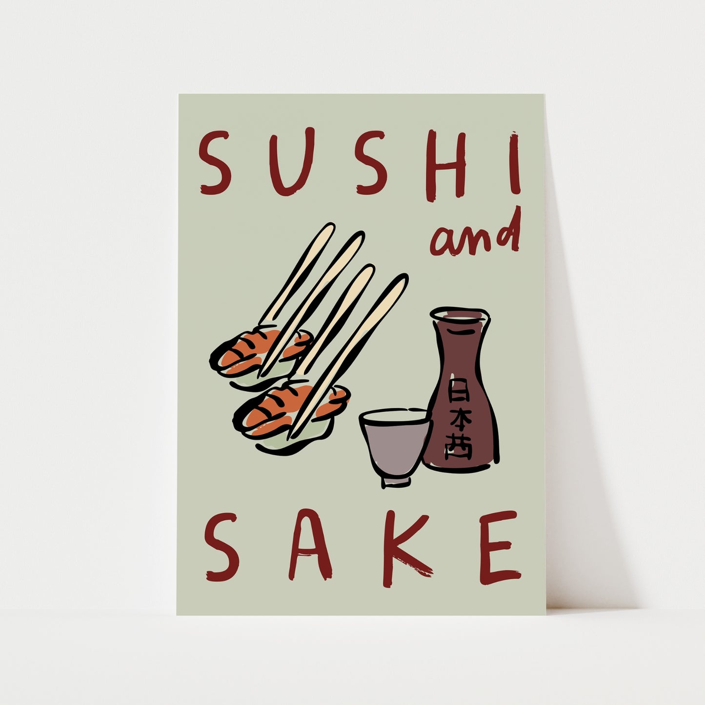 Sushi & Sake Print | Kitchen