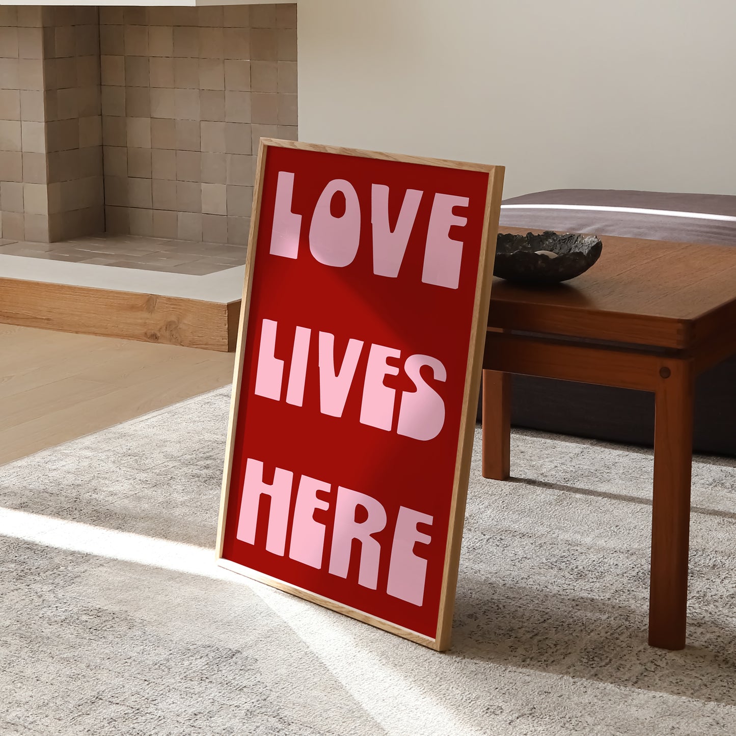 Love Lives Here Print | 6 Colours | Typography