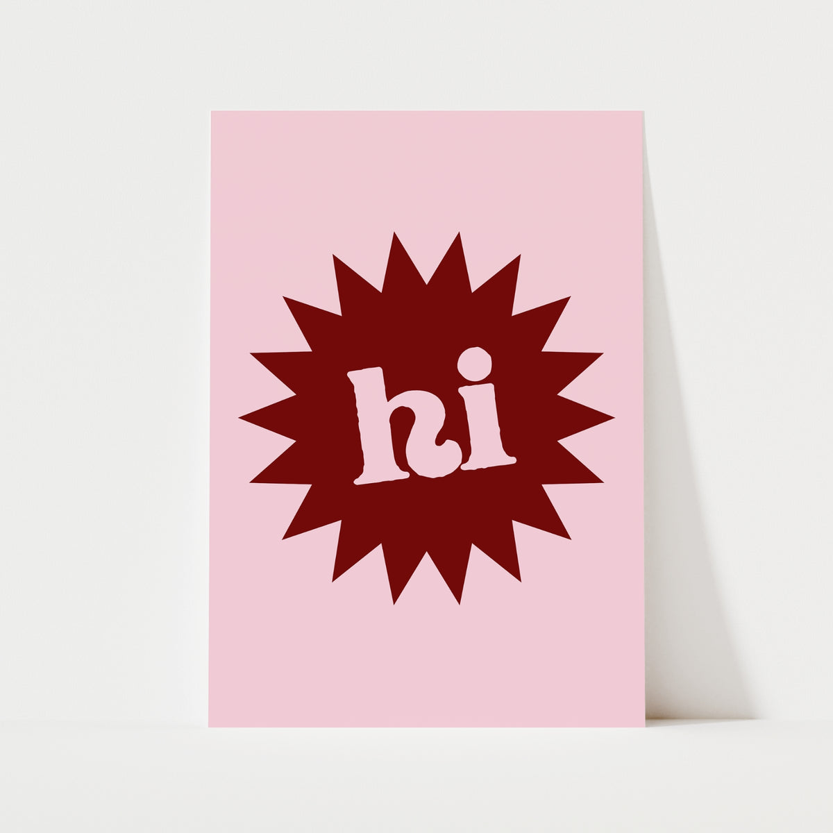 Hi Emblem Print | 4 Colours | Typography