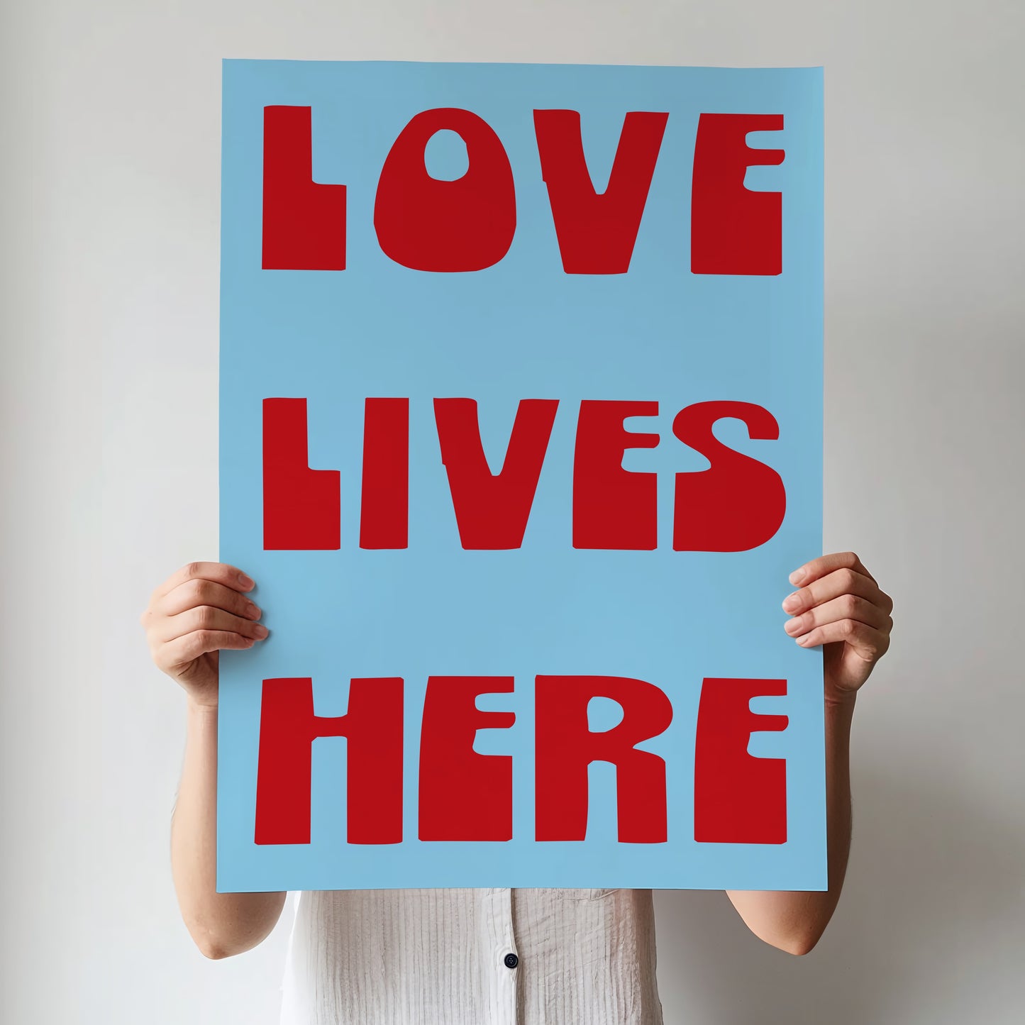 Love Lives Here Print | 6 Colours | Typography