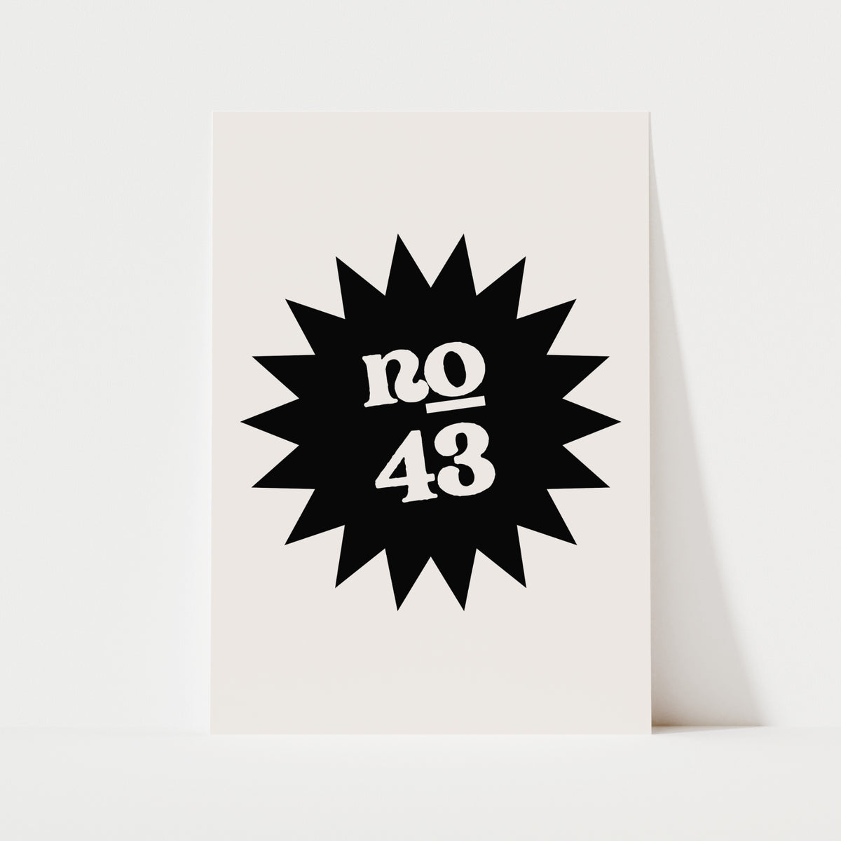 Custom House Number Emblem Print | 4 Colours | Personalised
