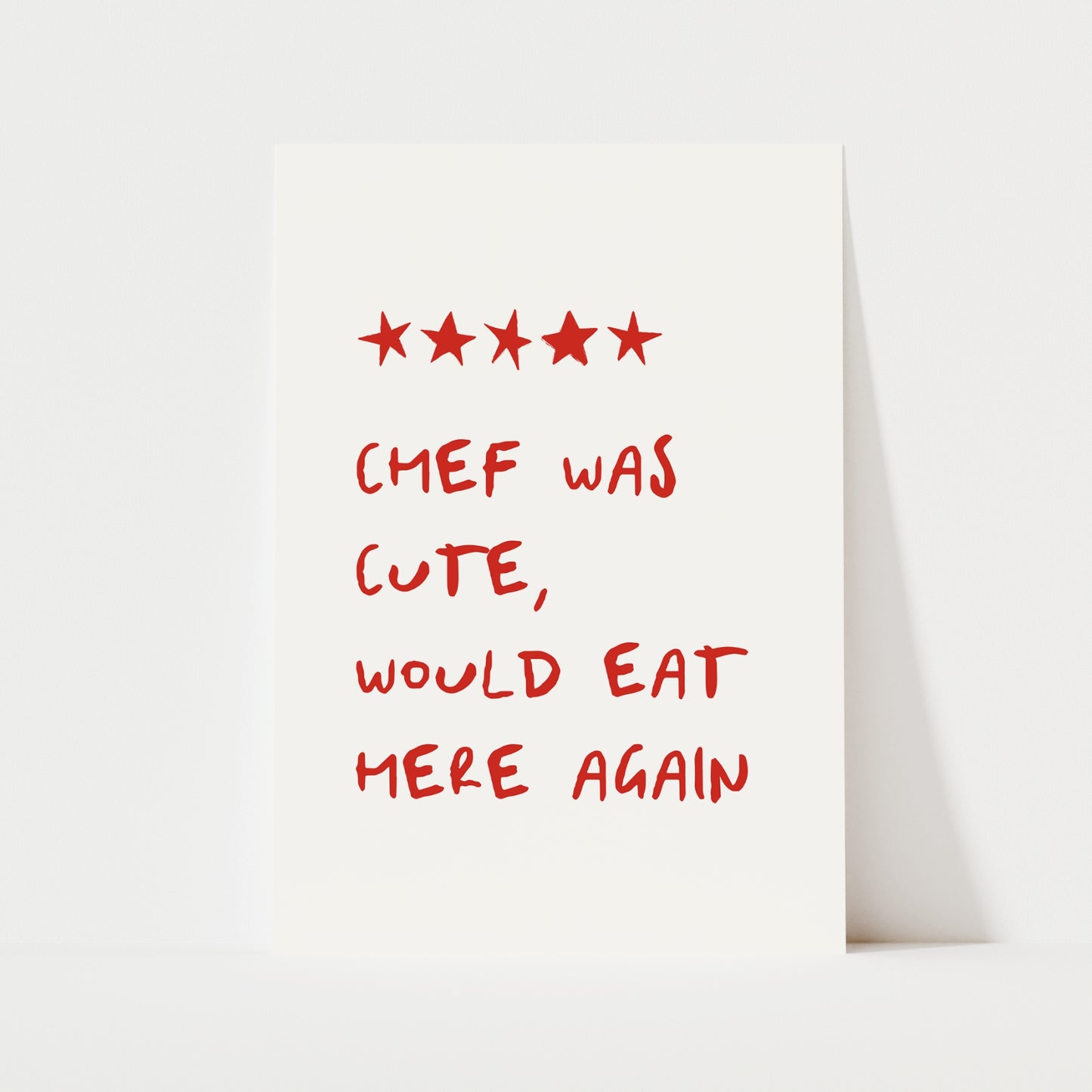 Funny Chef Review Print | 5 Colours | Kitchen