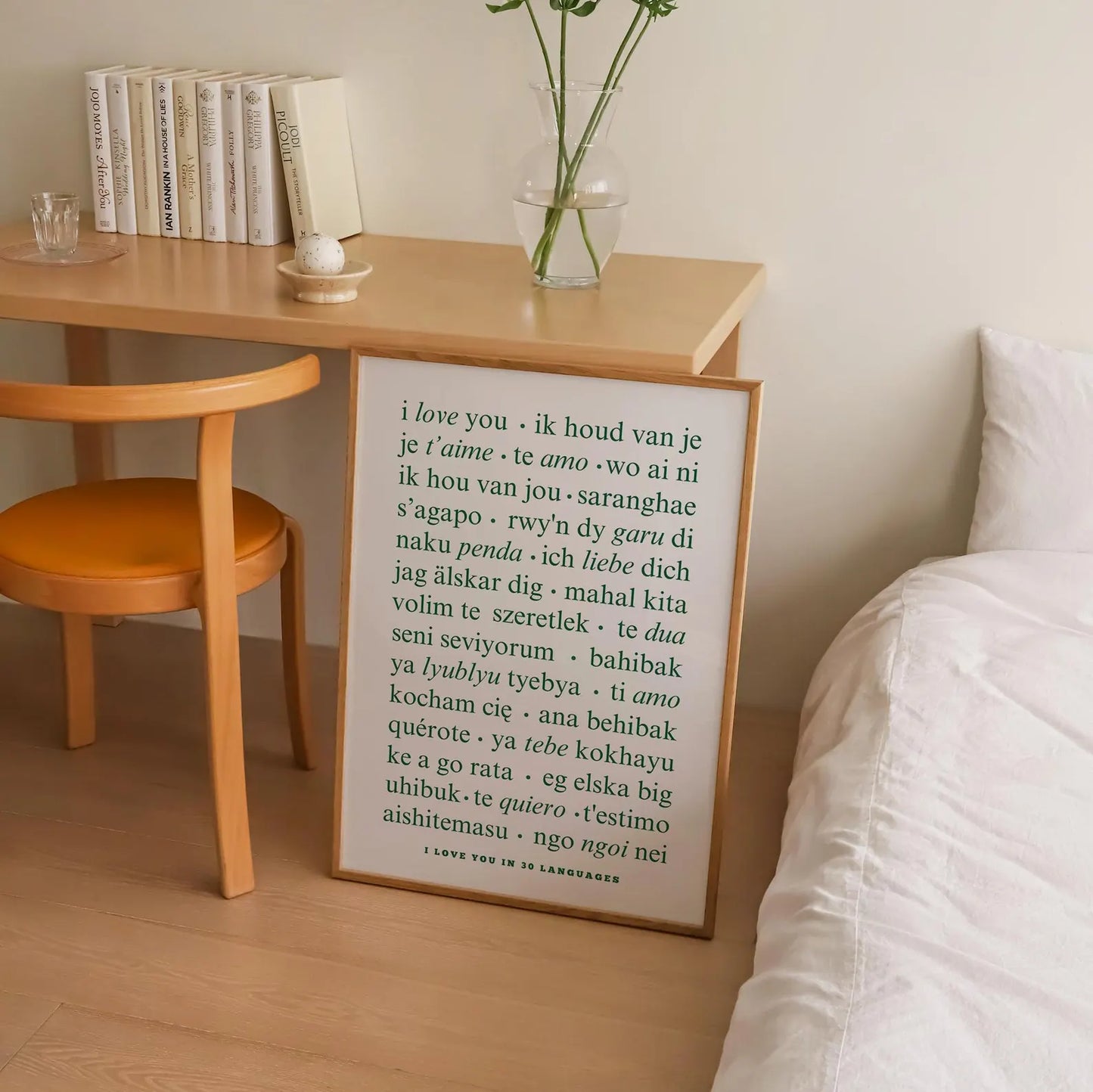 I Love You In 30 Languages Print | 5 Colours | Typography
