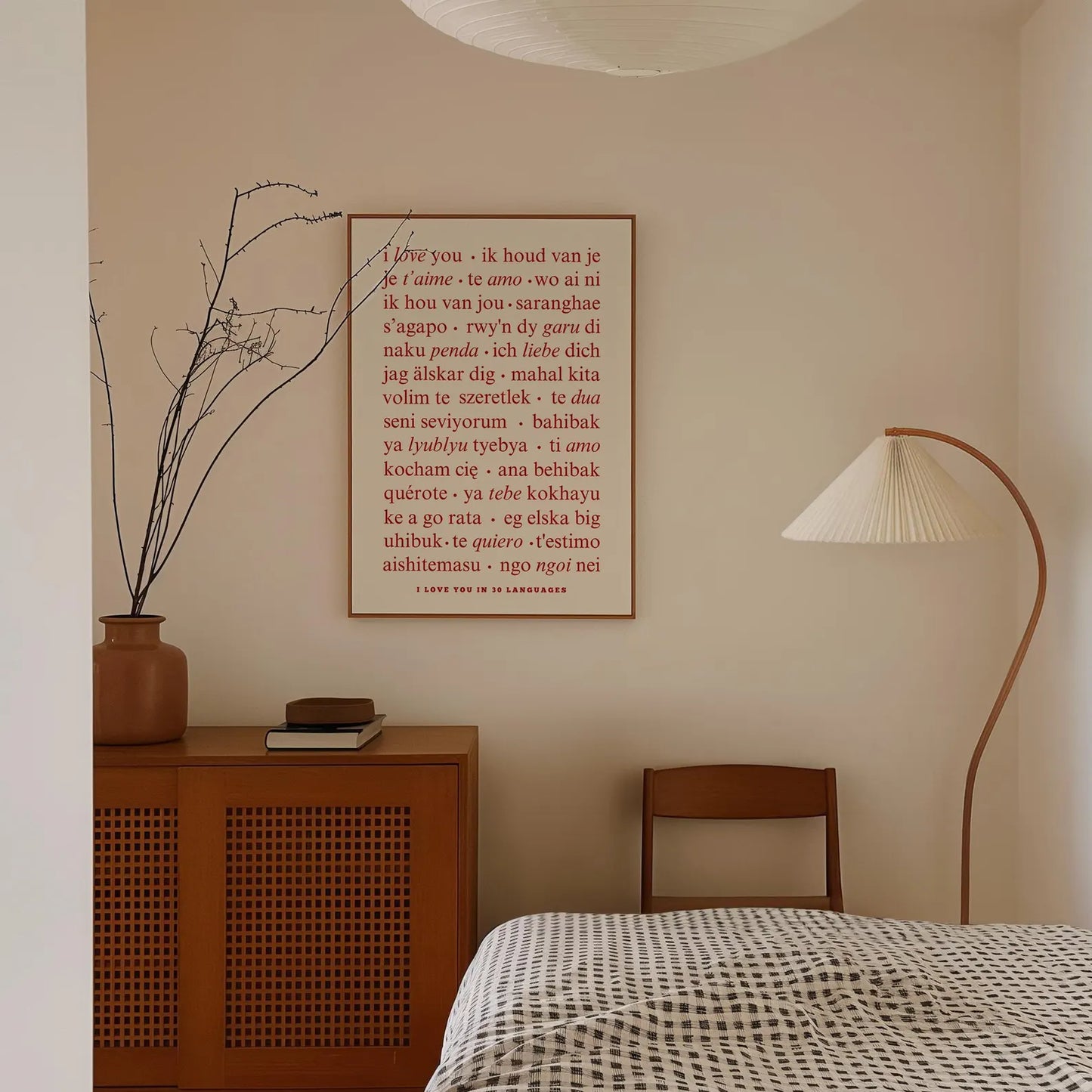 I Love You In 30 Languages Print | 5 Colours | Typography