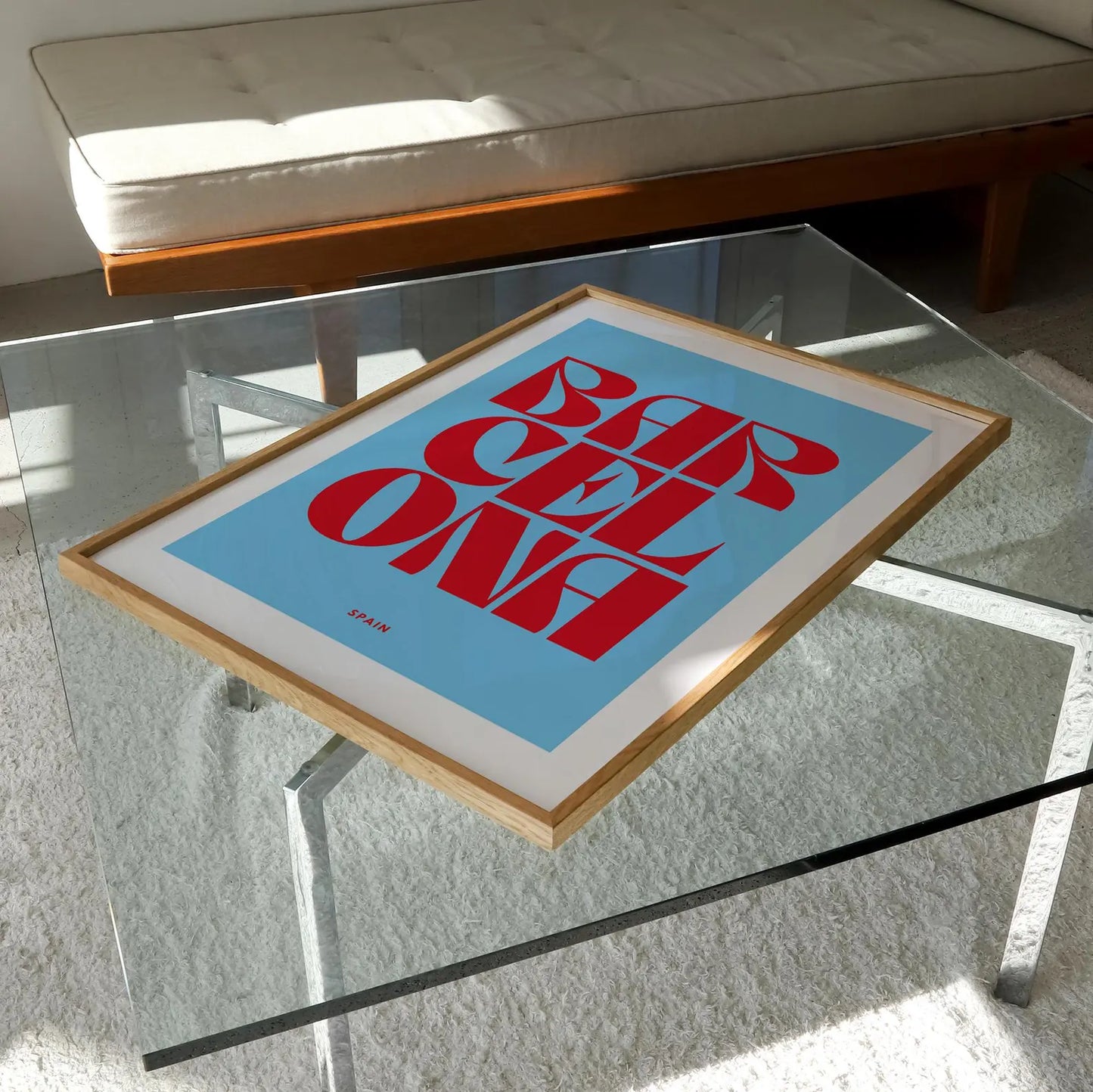 Barcelona Typography Print | 4 Colours | Travel