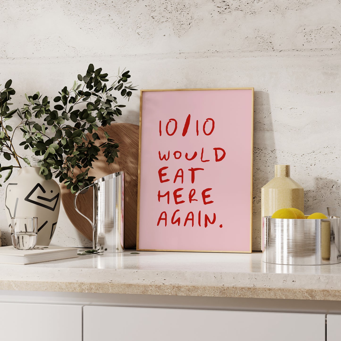 Funny Food Review Print | 5 Colours | Kitchen