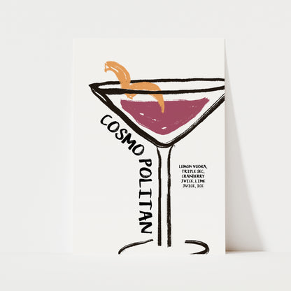 Cosmopolitan Whimsical Print | Cocktails