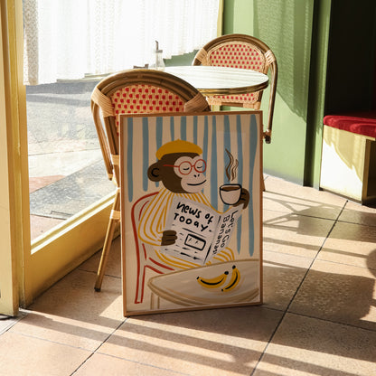Monkey News Print | Funky
