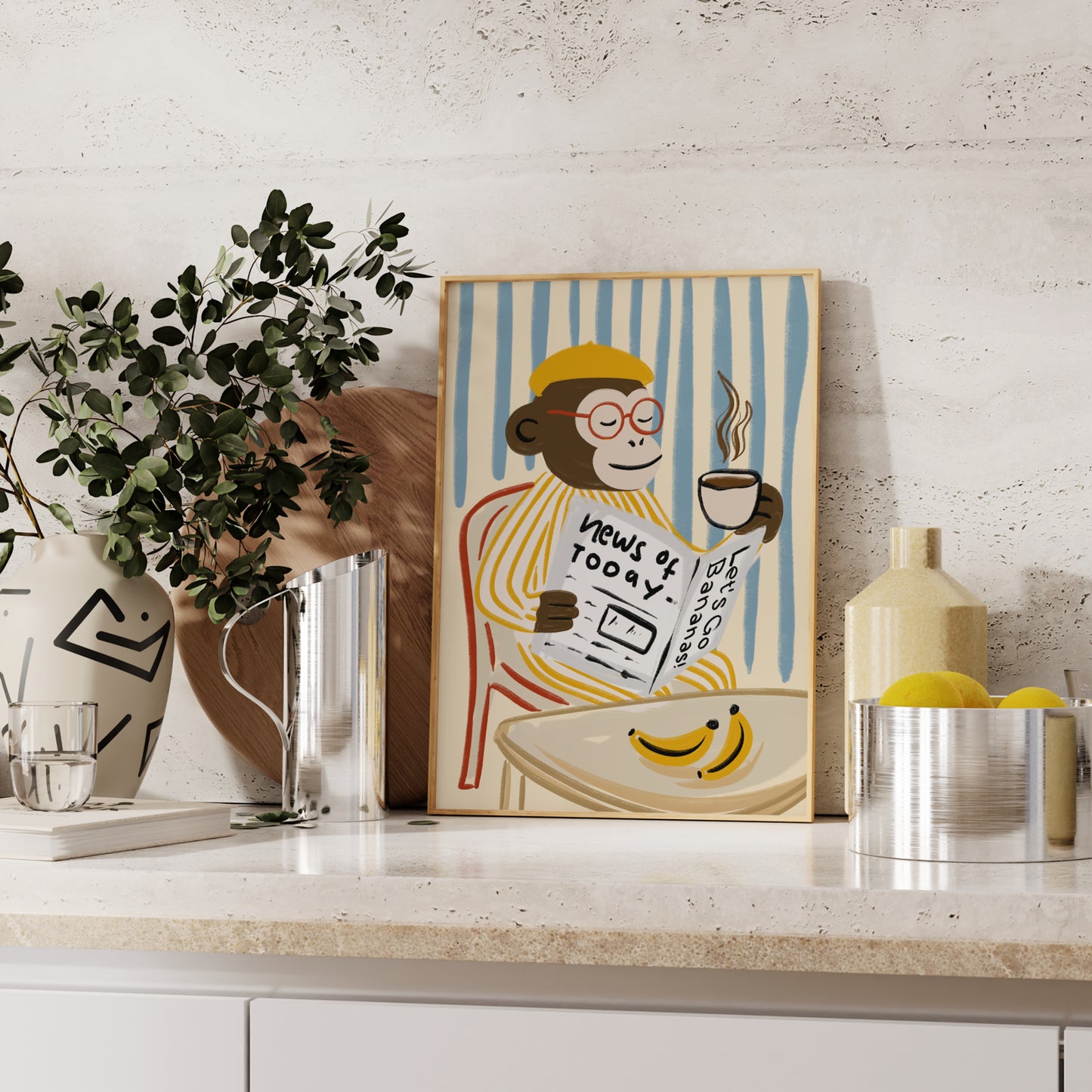Monkey News Print | Funky