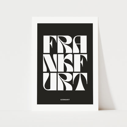 Frankfurt Typography Print | 4 Colours | Travel