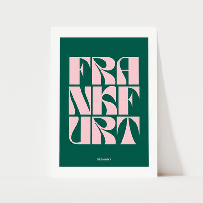 Frankfurt Typography Print | 4 Colours | Travel