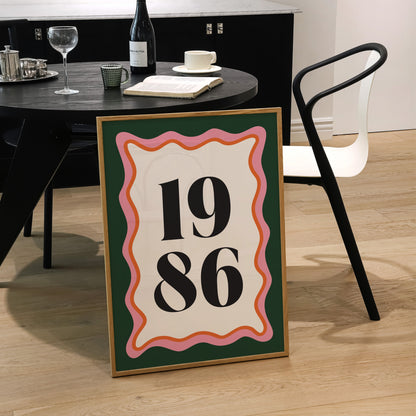 Custom Year Print | 3 Colours | Personalised