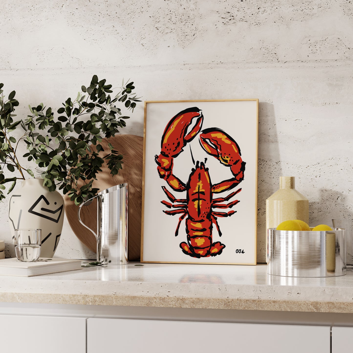 Lobster Painting Print | Kitchen