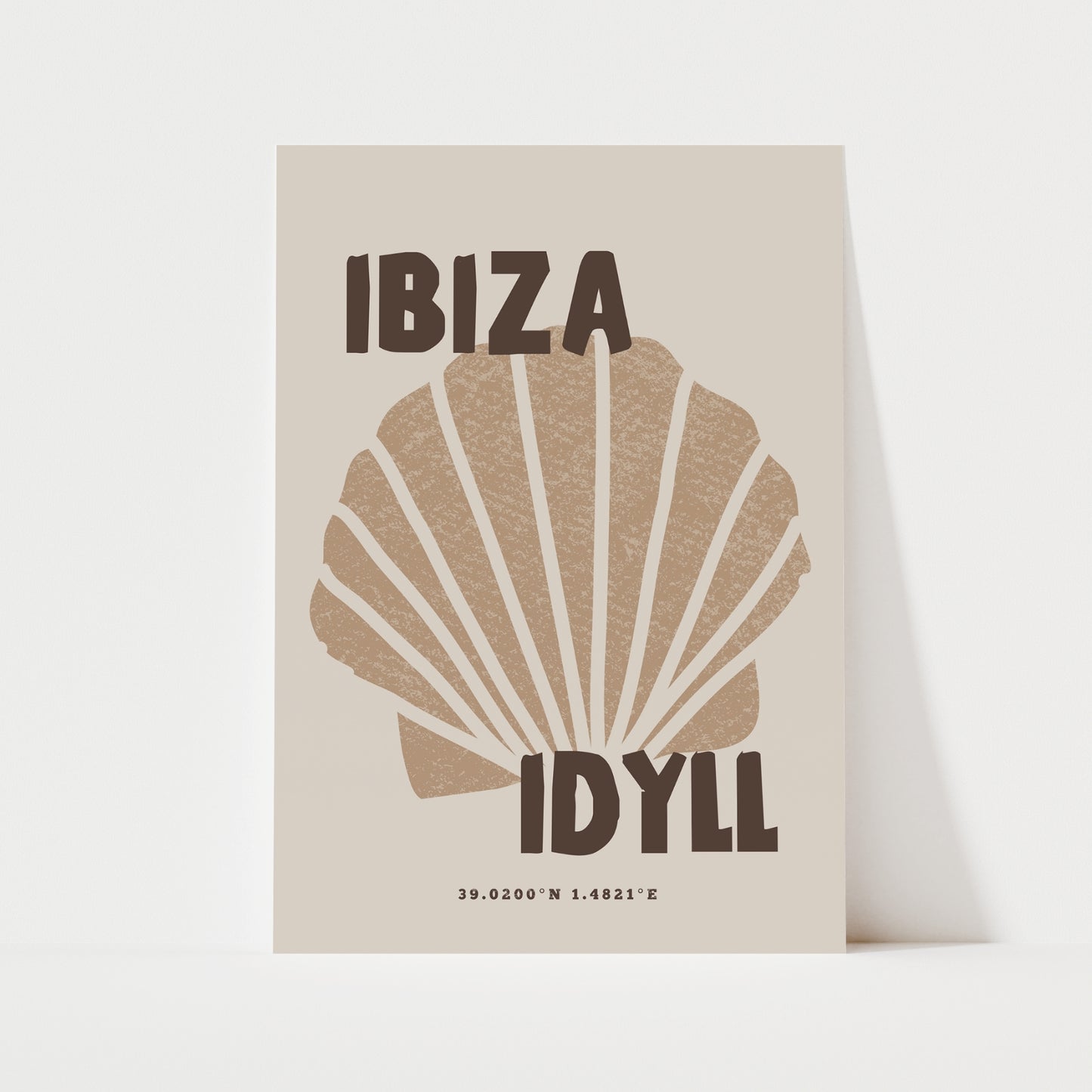 Ibiza Idyll Neutral Brown Print | Travel