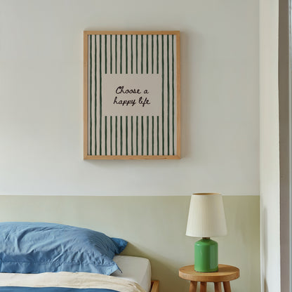 Choose A Happy Life Print | 5 Colours | Typography