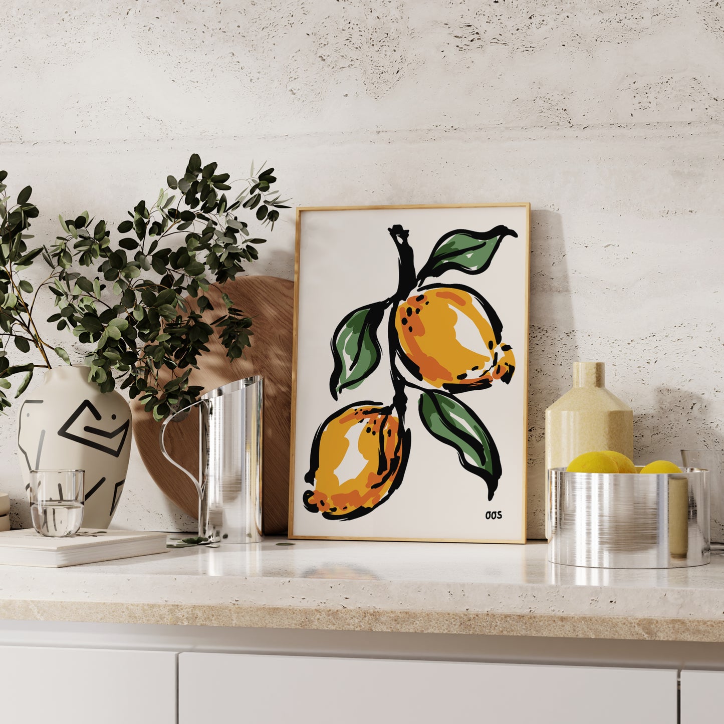 Oranges Painting Print | Kitchen