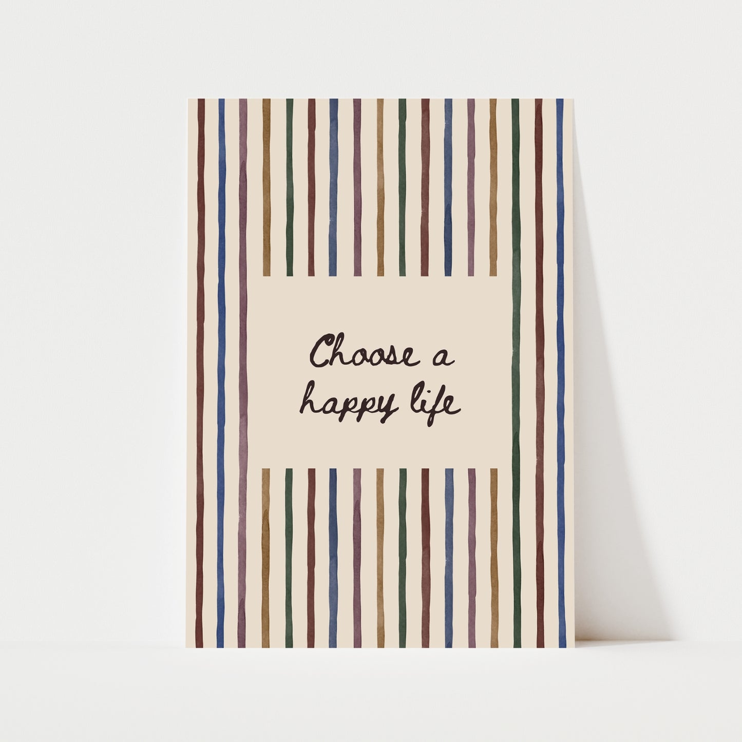 Choose A Happy Life Print | 5 Colours | Typography