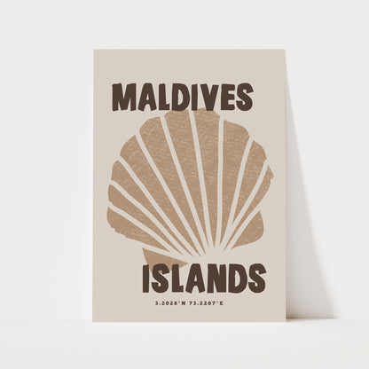 Maldives Islands Print | 3 Colours | Travel