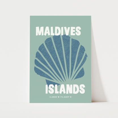 Maldives Islands Print | 3 Colours | Travel