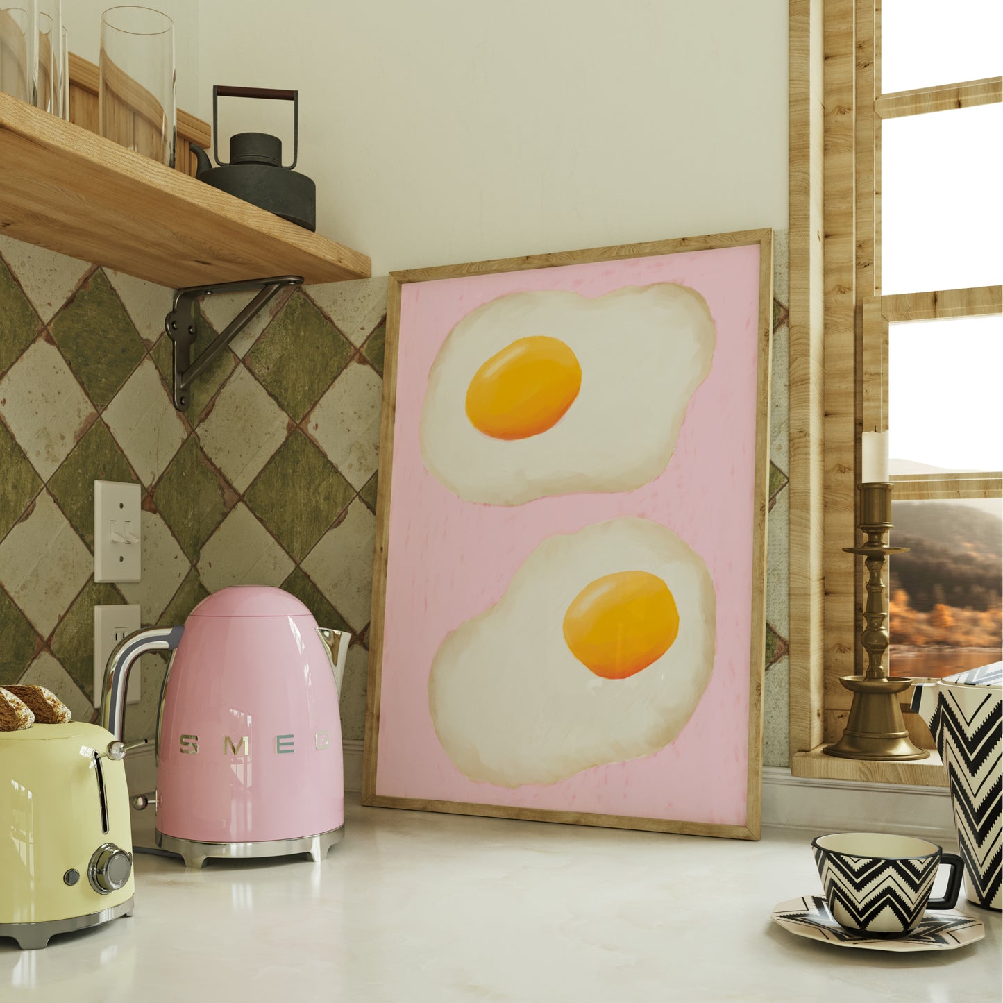 Fried Eggs Print | 3 Colours | Kitchen