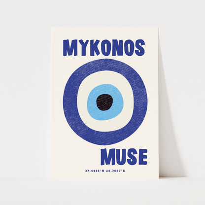 Mykonos Muse Print | 3 Colours | Travel