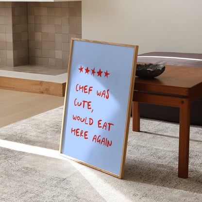 Funny Chef Review Print | 5 Colours | Kitchen