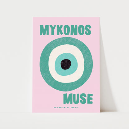 Mykonos Muse Print | 3 Colours | Travel