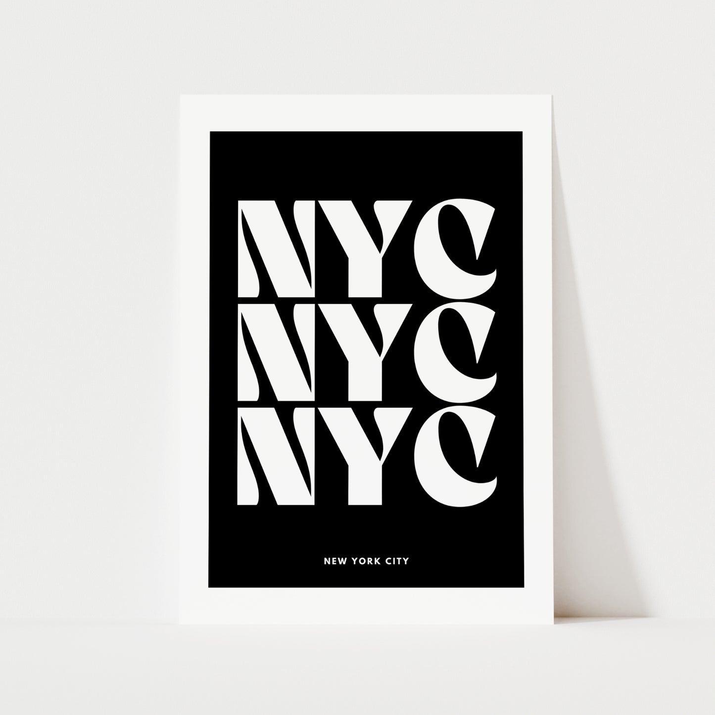 NYC Typography Print | 4 Colours | Travel