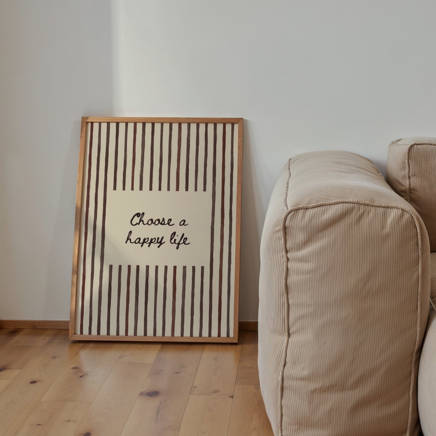 Choose A Happy Life Print | 5 Colours | Typography