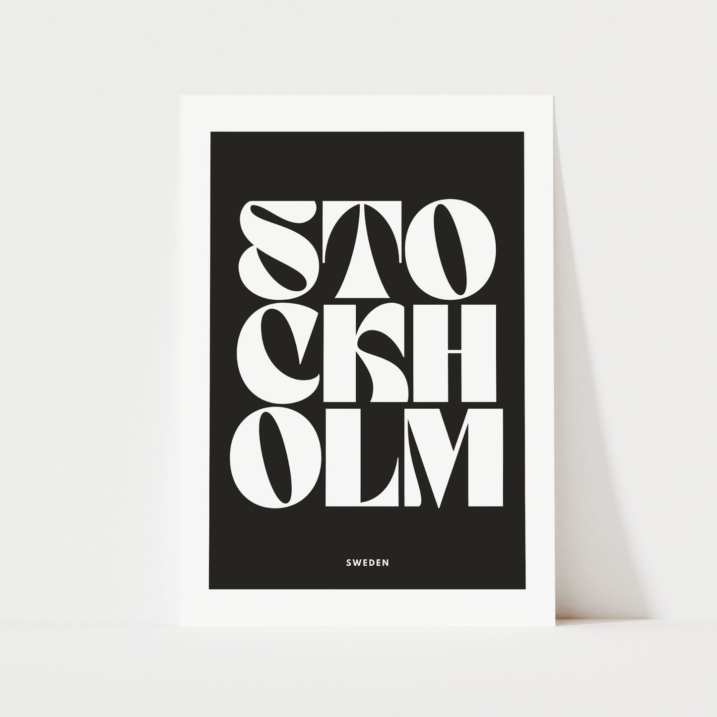 Stockholm Typography Print | 4 Colours | Travel